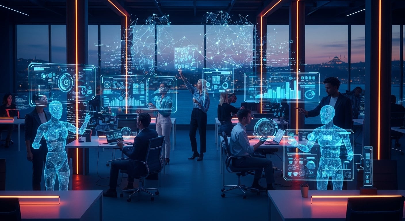 İş'te Yapay Zeka Hero Arka Planı